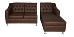 गैलरी व्यूवर में इमेज लोड करें, Detec™ Heiner LHS 2 Seater Sofa With Lounger - Dark Brown Color
