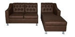 Load image into Gallery viewer, Detec™ Heiner LHS 2 Seater Sofa With Lounger - Dark Brown Color
