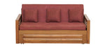 Load image into Gallery viewer, Detec™ Traugott 3 Seater Sofa Cum Bed With Storage - Natural Finish
