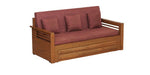 Load image into Gallery viewer, Detec™ Traugott 3 Seater Sofa Cum Bed With Storage - Natural Finish
