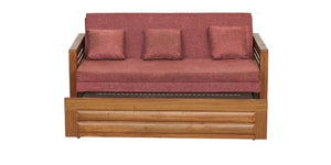 Detec™ Traugott 3 Seater Sofa Cum Bed With Storage - Natural Finish