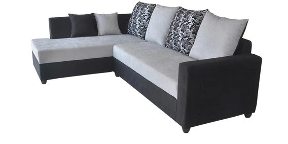 Detec™ Paul RHS Sectional Sofa - Grey & Black Color