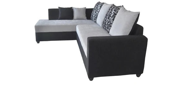 Detec™ Paul RHS Sectional Sofa - Grey & Black Color