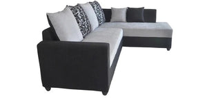 Detec™ Peter LHS Sectional Sofa - Grey & Black Color