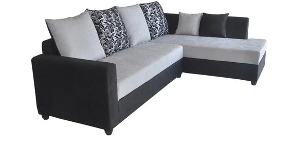 Detec™ Peter LHS Sectional Sofa - Grey & Black Color