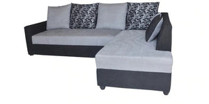 Detec™ Peter LHS Sectional Sofa - Grey & Black Color