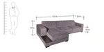 Load image into Gallery viewer, Detec™ Herwig RHS Sectional Sofa - Grey Color
