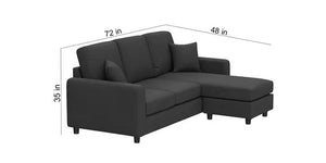 Detec™ Karl 4 Seater LHS Sectional Sofa - Dark Grey Color