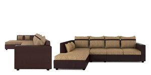 Detec™ Mirco 3 Seater RHS Sectional Sofa - Camel & Brown Color