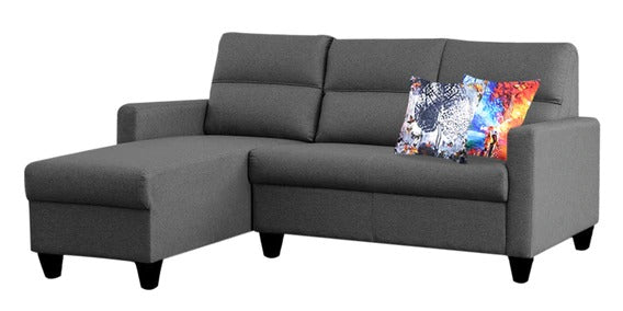 Detec™ Meinrad 2 Seater RHS Sectional Sofa - Dark Grey Color