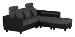 Load image into Gallery viewer, Detec™ Matthias 5 Seater Corner Sofa - Grey &amp; Black Color

