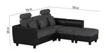 गैलरी व्यूवर में इमेज लोड करें, Detec™ Matthias 5 Seater Corner Sofa - Grey &amp; Black Color

