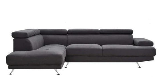 Detec™ Tiedemann 4 Seater RHS Sectional Sofa - Dark Grey Color