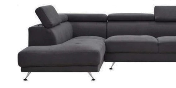 Detec™ Tiedemann 4 Seater RHS Sectional Sofa - Dark Grey Color