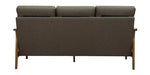 Load image into Gallery viewer, Detec™ Lutz 3 Seater Sofa - Safari Brown Color with Brown Oak Finish
