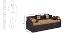 Load image into Gallery viewer, Detec™ Marius Sofa Cum Bed with 2 Cushions &amp; 4 Bolsters
