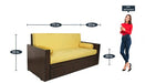 Load image into Gallery viewer, Detec™ Magnus 3 Seater Sofa cum Bed with storage - Walnut Finish
