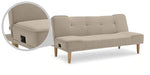 Load image into Gallery viewer, Detec™ Jacob Sofa Cum Bed with Power Outlet - Beige Color
