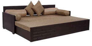 Detec™ Jasper Sofa Cum Bed - Beige & Brown Color