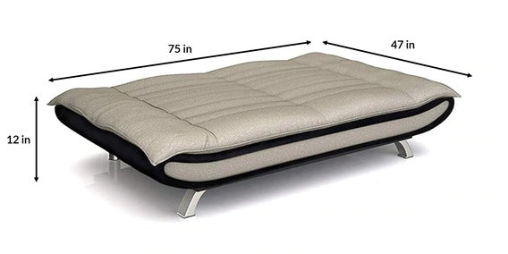 Detec™ Johann 3 Seater Sofa Cum Bed - Beige Color