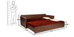 Load image into Gallery viewer, Detec™ Jost Sofa cum Bed with Storage &amp; Red Upholstery
