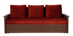 Load image into Gallery viewer, Detec™ Jost Sofa cum Bed with Storage &amp; Red Upholstery
