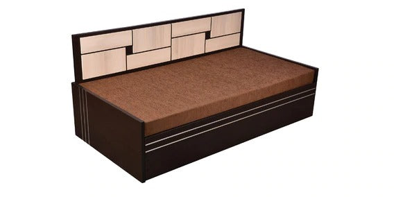 डिटेक™ मैनुअल सोफा कम बेड स्टोरेज और गद्दे के साथ - भूरा रंग