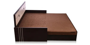 Detec™ Manuel Sofa cum Bed with Storage & Mattress - Brown Color