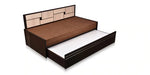 Load image into Gallery viewer, Detec™ Manuel Sofa cum Bed with Storage &amp; Mattress - Brown Color
