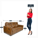 Load image into Gallery viewer, Detec™ Armin 3 Seater Recliner - Brown Color 
