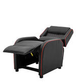 Load image into Gallery viewer, Detec™ Carl Single seater Manual Gaming Recliner with Armrest pocket - Black Color

