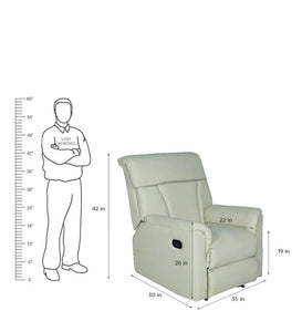 Detec™ Dagobert Single Seater Recliner - Cream Color