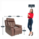 Load image into Gallery viewer, Detec™ Bastian Single Seater Recliner - Brown Color
