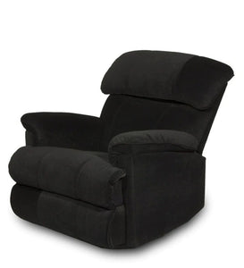 Detec™ Frank Single Seater Rocking and Revolving Manual Recliner - Black Color