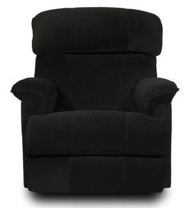 Detec™ Frank Single Seater Rocking and Revolving Manual Recliner - Black Color