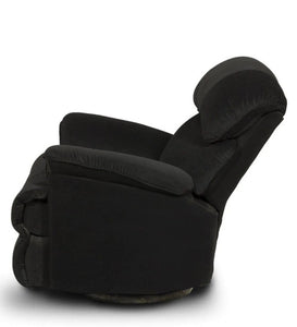 Detec™ Frank Single Seater Rocking and Revolving Manual Recliner - Black Color