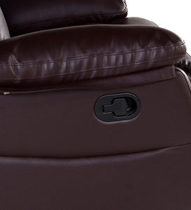 Detec™ Friedemann Single Seater Manual Recliner - Glossy Dark Brown Color