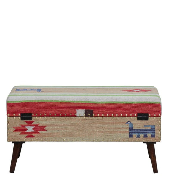 Detec™ Grayson Colorful Bench with Base - Provincial Teak Finish