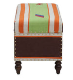 Load image into Gallery viewer, Detec™ Thaddeus Colorful Bench with Base - Provincial Teak Finish
