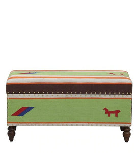 Detec™ Thaddeus Colorful Bench with Base - Provincial Teak Finish