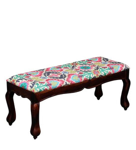 Detec™ Agrafena Solid Wood Bench with Colorful Upholstery
