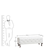 Load image into Gallery viewer, Detec™ Alik Diamond Studded Bench - White color
