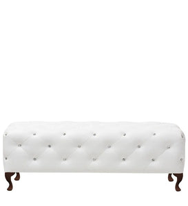 Detec™ Alik Diamond Studded Bench - White color