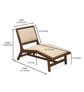 Detec™ Anna Chaise Lounger - Walnut Color