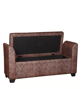 Detec™ Borya Upholstered Recamier with storage - Brown Color