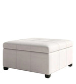 Load image into Gallery viewer, Detec™ Evgeni Ottoman with Storage - White Color
