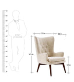 Load image into Gallery viewer, Detec™ Wing Chair - Beige Color
