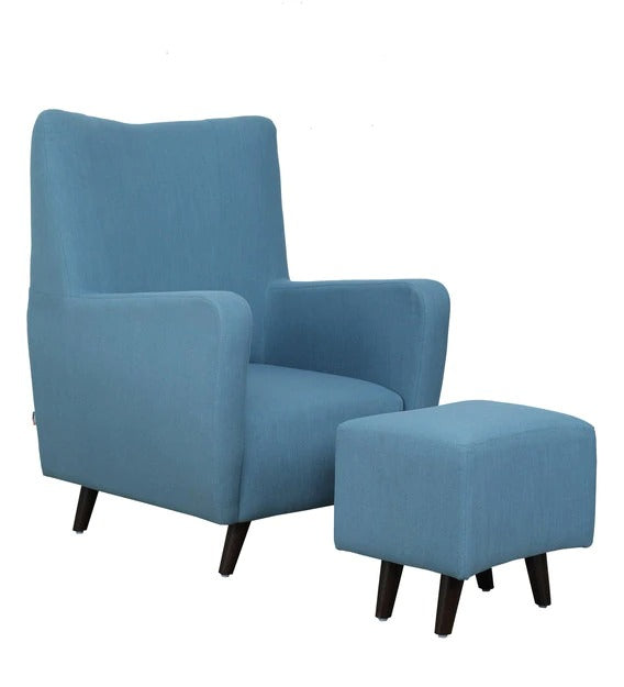 Detec™ Wing Chair with Stool - Blue Color