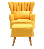 Load image into Gallery viewer, Detec™ Wing Chair with Foot Rest - Yellow Color
