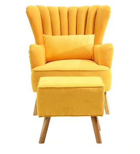 Detec™ Wing Chair with Foot Rest - Yellow Color